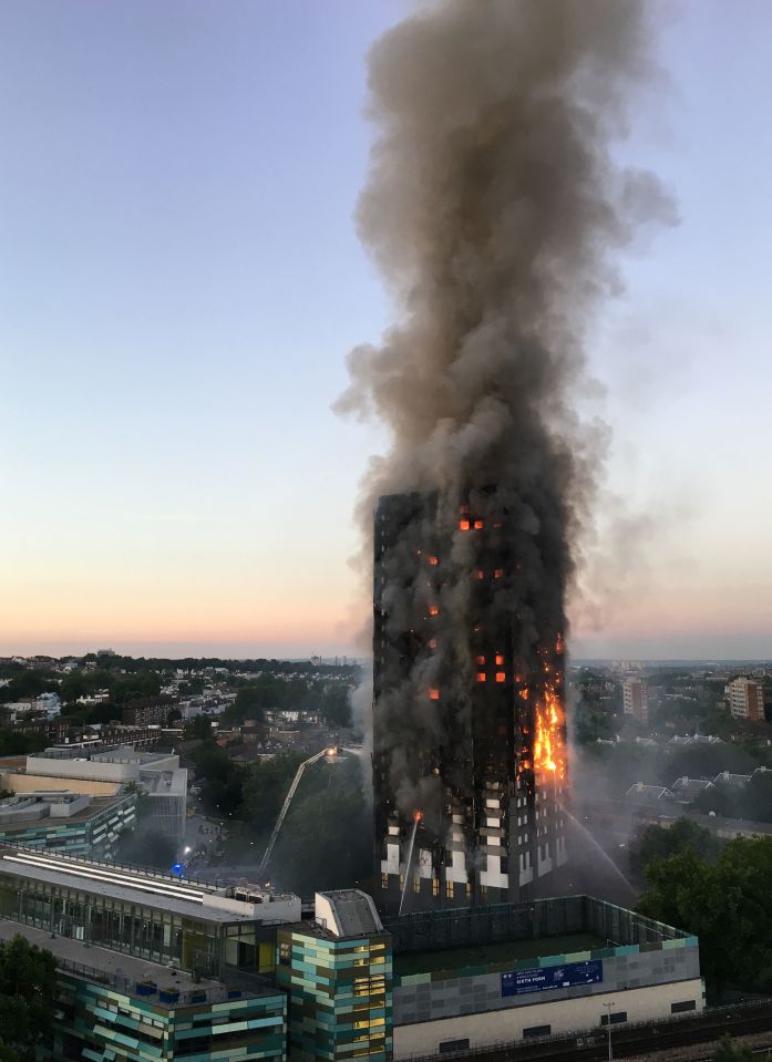 The fire began in a kitchen before spreading rapidly along flammable cladding surrounding the building