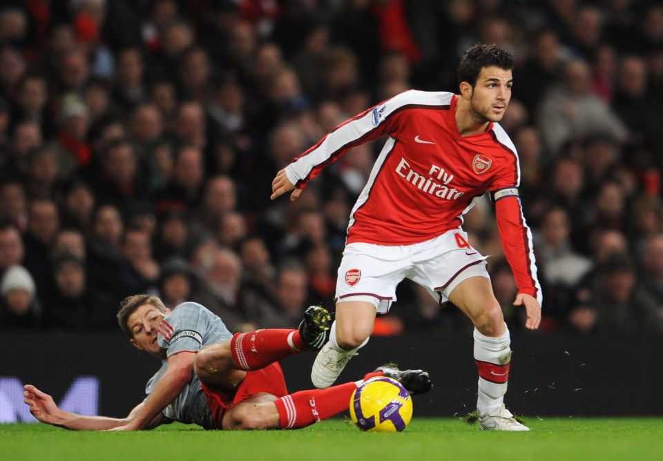 Fabregas in action as a Gunners player