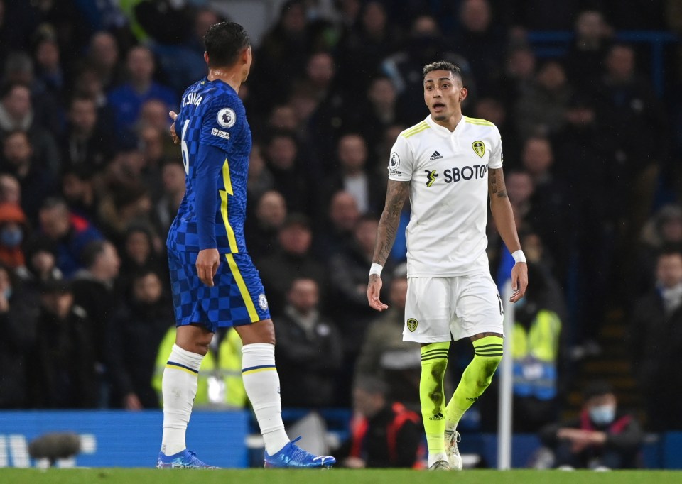 Chelsea have had a £55million offer for Leeds star Raphinha accepted