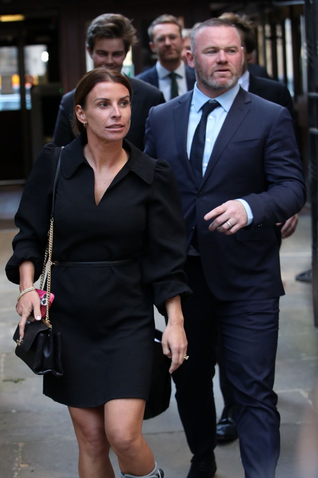 Rooney accompanied his wife Coleen to the High Court