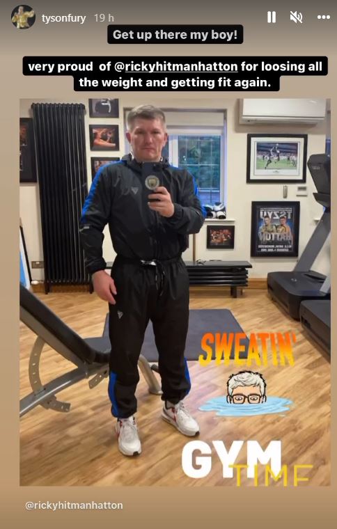 Ricky Hatton had shed two stone to get fit for his exhibition fight