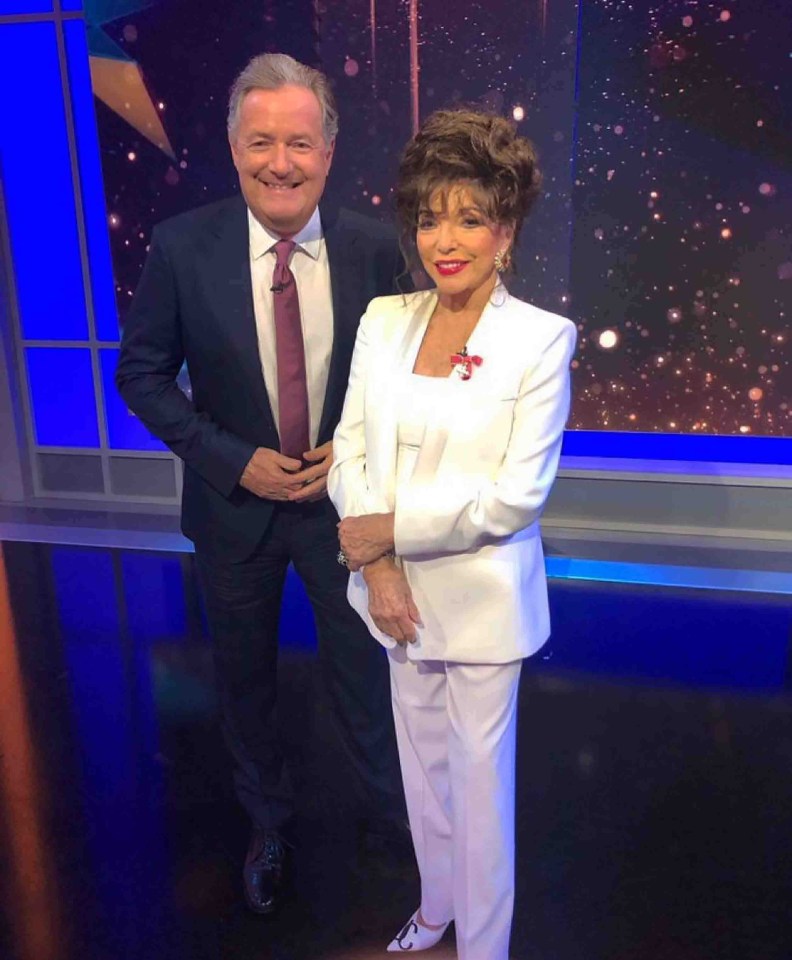 Piers with Joan Collins on Piers Morgan Uncensored – his guest responded with disbelief at being asked the question: ‘what is a woman?’