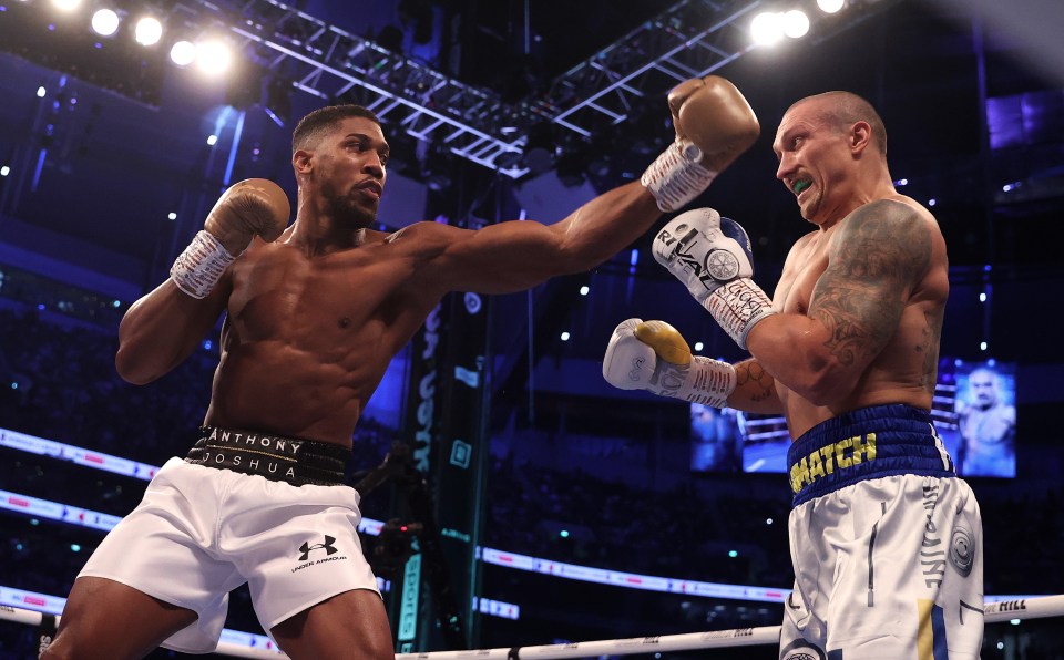 Anthony Joshua was turned over by Oleksandr Usyk in their Tottenham tussle last year