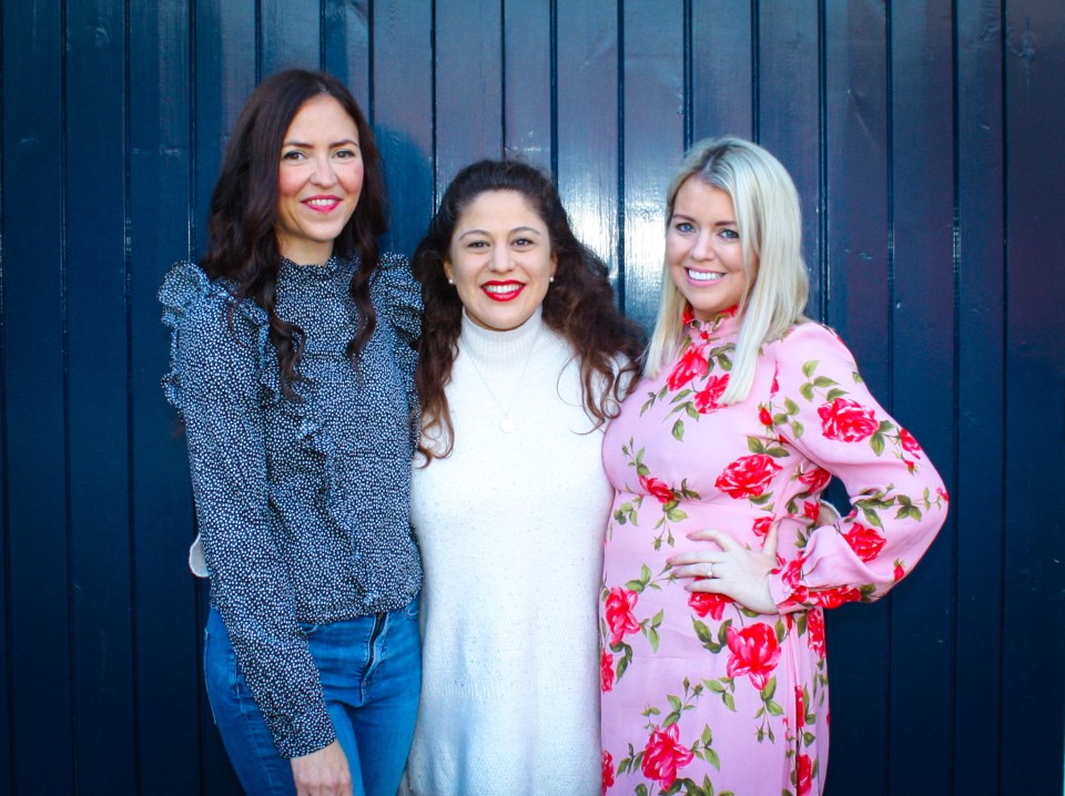 George Waterhouse, far left, set up The YOKO Club with co-founders Tricia Rosas and Lizzie Marshall, also pictured