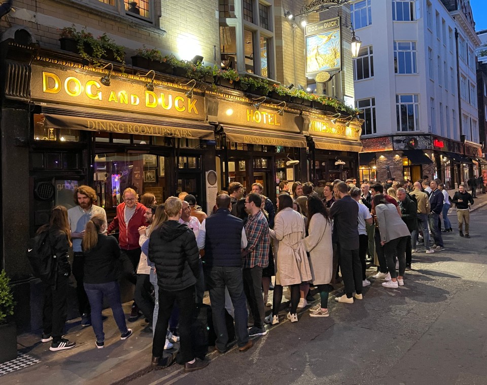 Revellers enjoying the long weekend in London