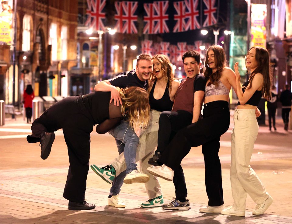 Revellers hit the town in Leeds for the long Jubilee weekend