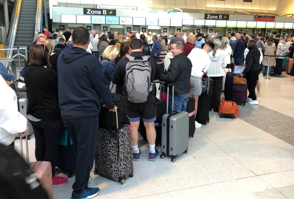 In Manchester, passengers have faced huge queues to get airside