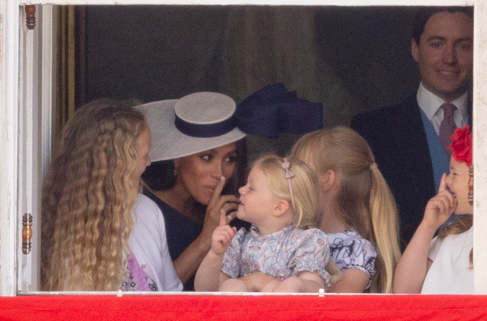 Meghan Markle was spotted playing with Savannah Phillips and Mia Tindall during the festivities