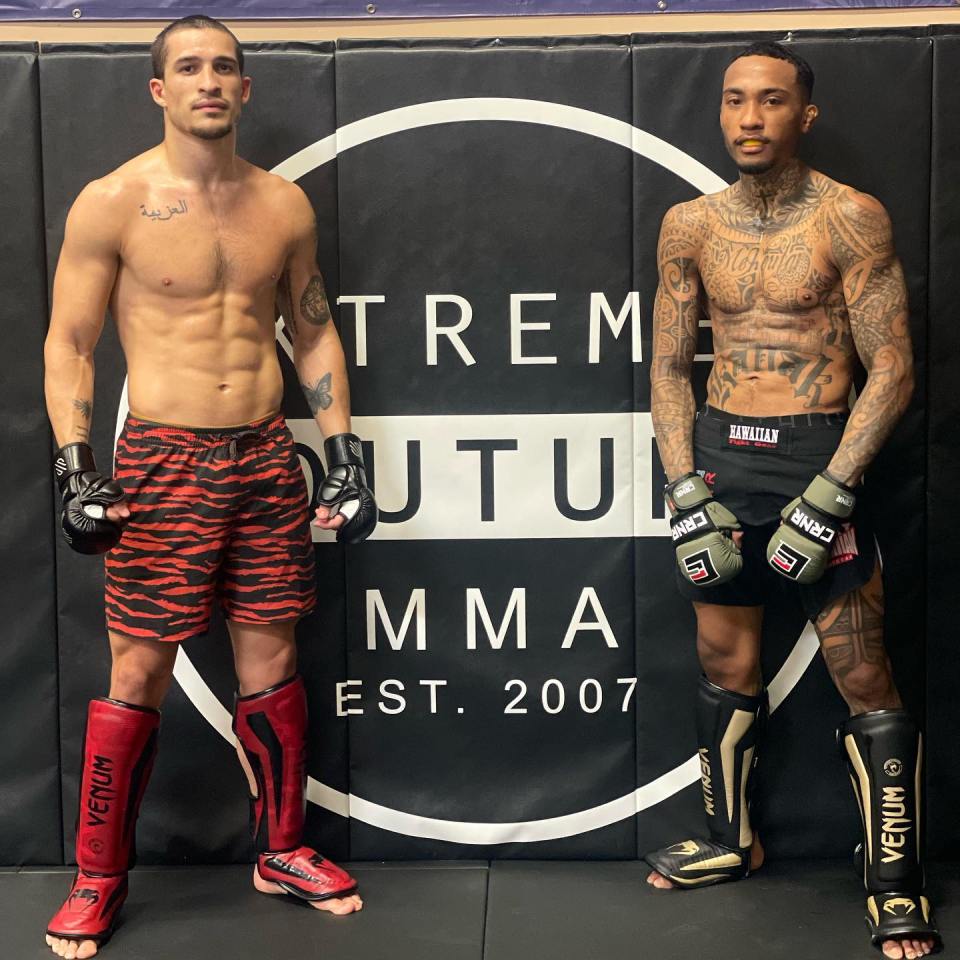 Biaggio Ali Walsh (left) makes his MMA debut on Friday night