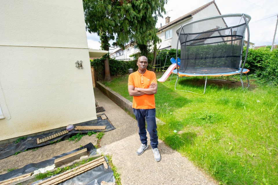 Paul Kironji Gatu says the land ought to belong to his rented property - but it's actually owned by Ann and Ben Parratt, who want £30,000 for it