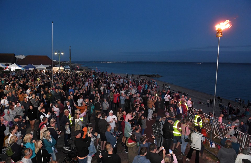 The coastline in Lee-on-Sea, Hampshire was packed with visitors