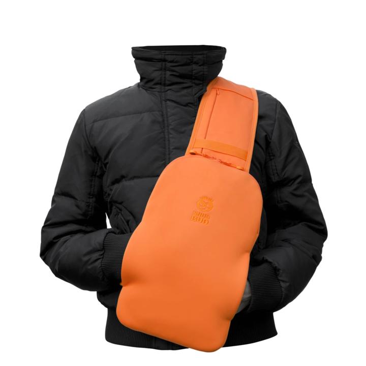 It’s easily worn under jackets, with pockets to tuck your hands in, and stays warm for up to six hours