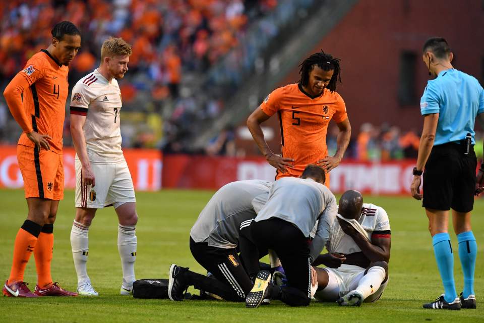 Romelu Lukaku picked up an ankle injury during Belgium's game against Netherlands