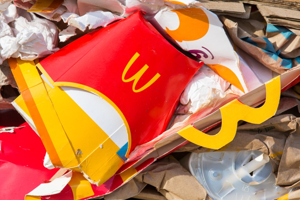 Officials say the cardboard containers from McDonald's will be rejected by recyclers as they are too greasy