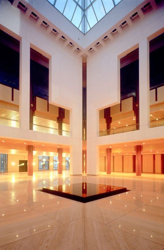 Parliament House in Canberra has a 'Pool of Reflection' in its Members' Hall