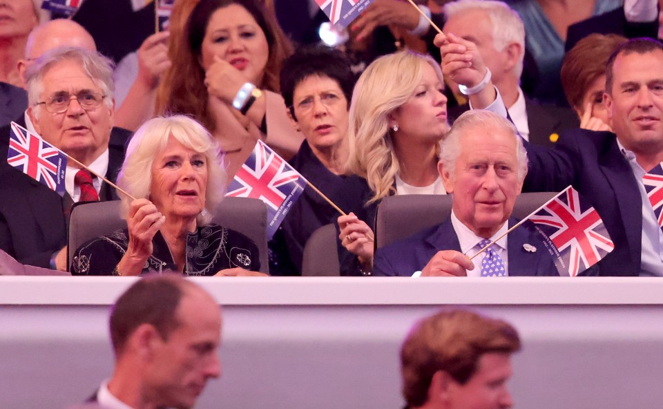 Prince Charles, Prince of Wales and Camilla, Duchess of Cornwall were spotted singing along with Sir Rod