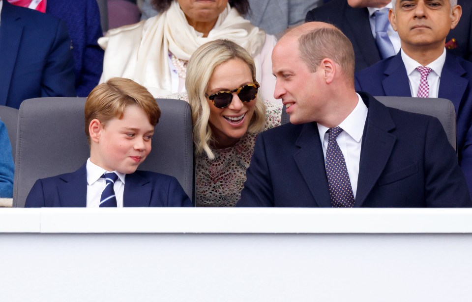 Wills and son George beamed as they enjoyed the final day of celebrations