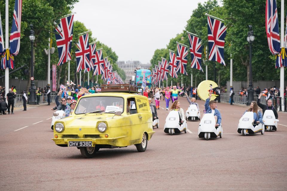 1980s - yellow Reliant Regal made famous by Only Fools and Horses