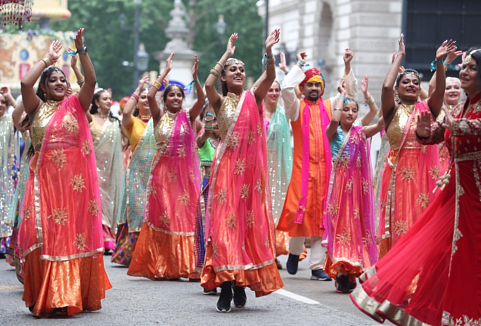 Bollywood dancers performed during the parade