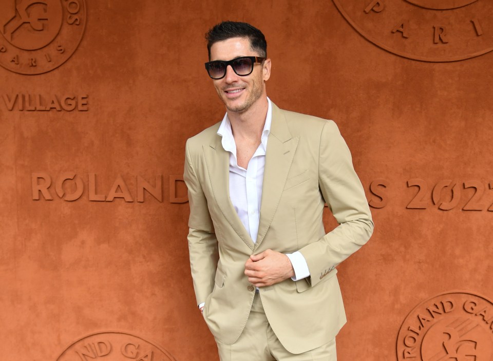 Robert Lewandowski was at Roland Garros over the weekend to watch the French Open finals