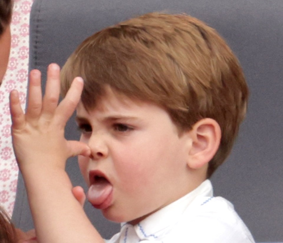 Prince Louis came close to outshining grandma with his wriggling, gurning and raspberry-blowing at the Jubilee celebrations