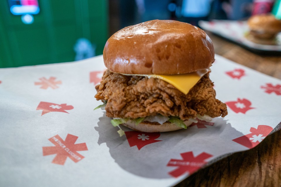 The Cheesy Cluck was slathered in lime mayo and the lettuce gave it a nice crunch