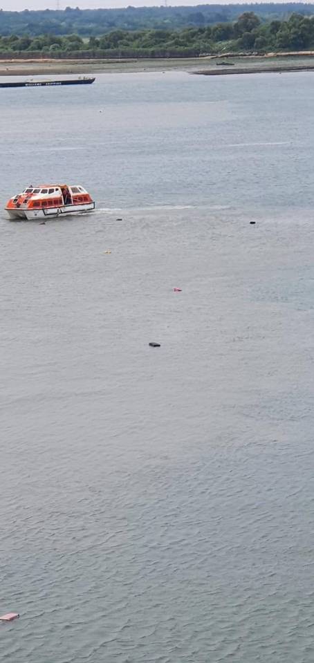 Cruise passengers saw their luggage tumble into the sea when a hoist snapped