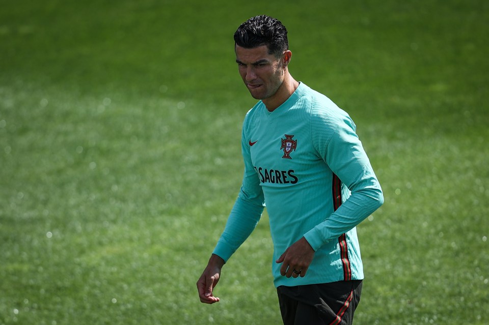 Ronaldo dons his training gear