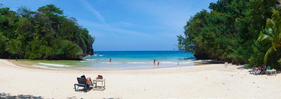 Chill out at the secluded beach at Frenchman’s Cove