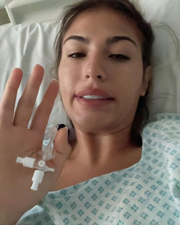 Emily Miller was rushed to hospital after an ectopic pregnancy