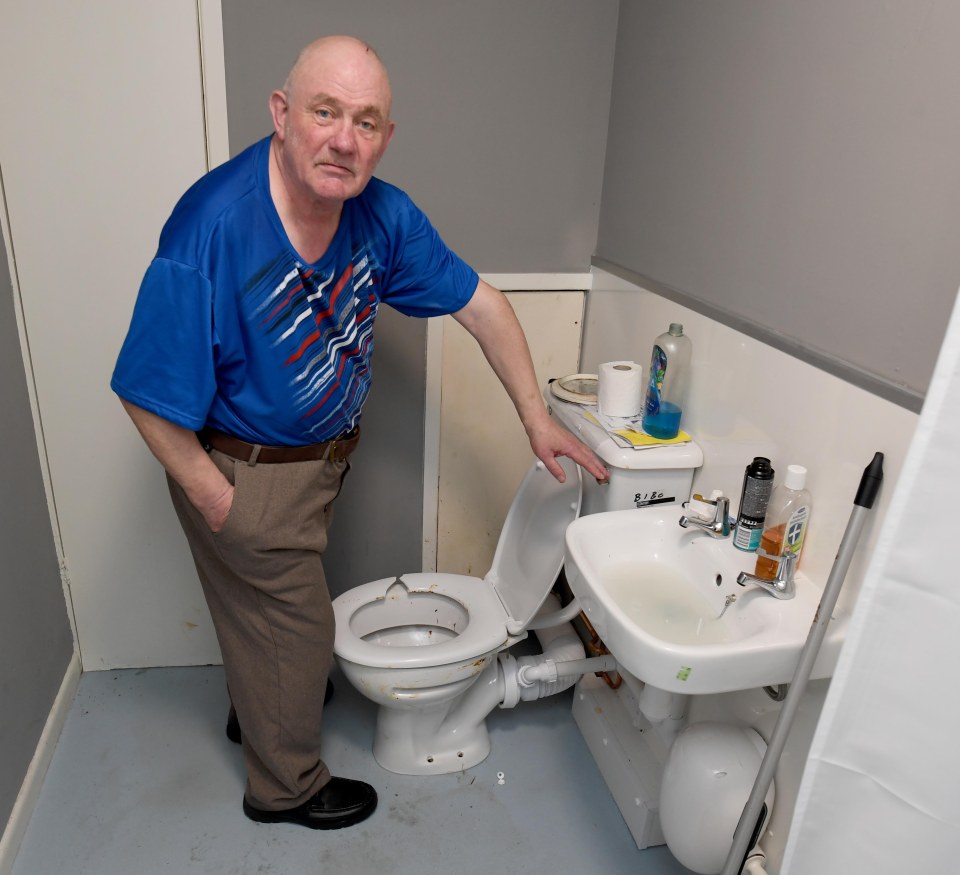 The 73-year-old is fed up with the toilet as it overflows with waste water