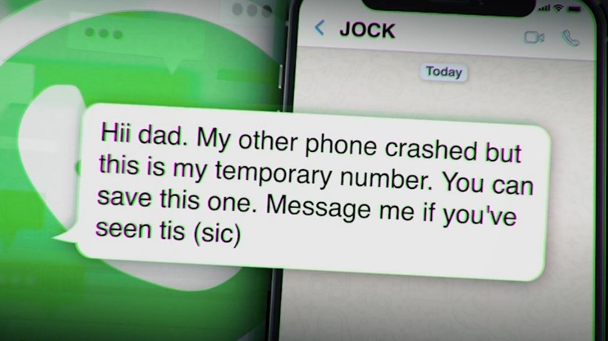 The cruel fraudsters messaged him pretending to be his son