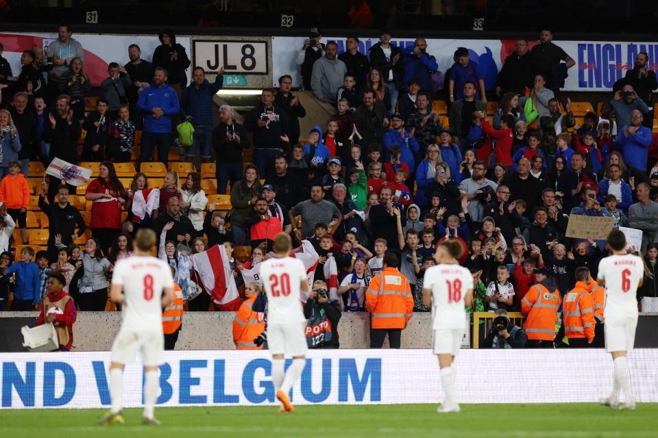 The Three Lions applauded the kids after the game, but some in the stands BOOED  them at the final whistle