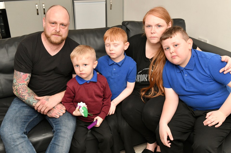 Rebecca and Lee Steeley say they are sofa surfing with their four kids after being evicted