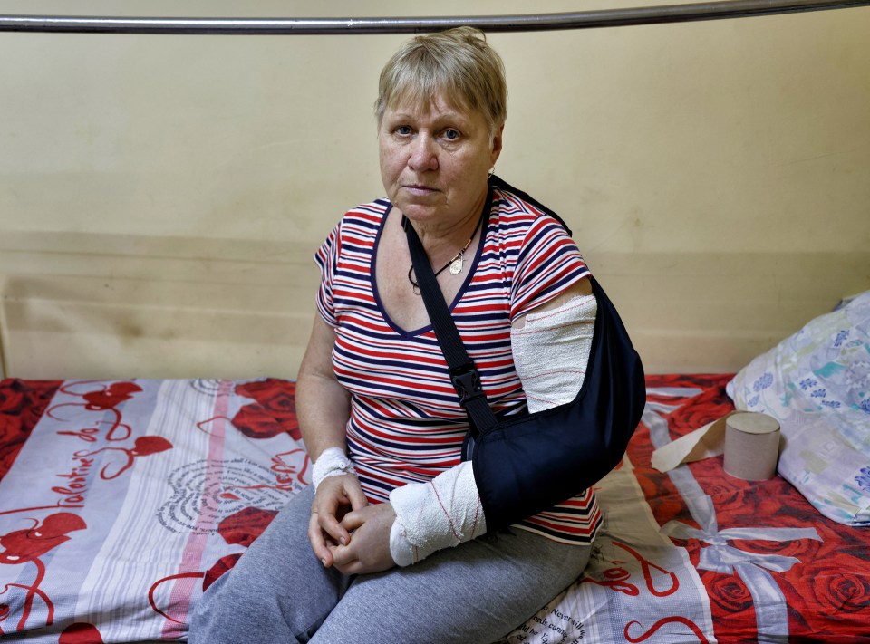 Ludmila Fursik suffered a shrapnel wound to her arm