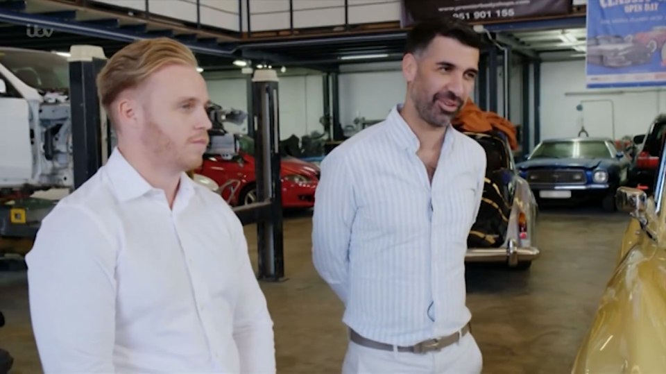 Pawnbroker Dan Hatfield visited car restorer Aiden