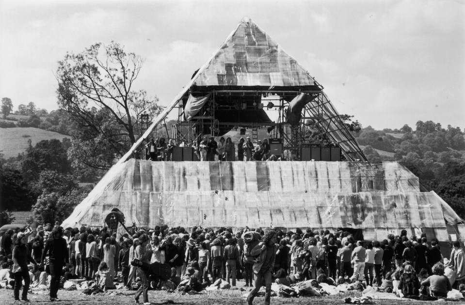 The 1971 Glastonbury festival saw the first use of a pyramid stage