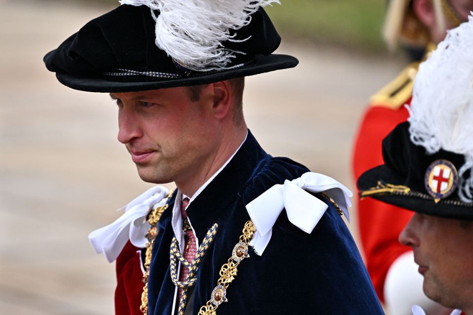 Prince William arrives at St George's Chapel