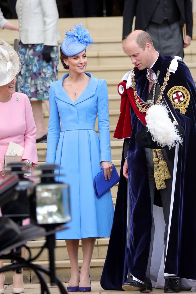 The Cambridges chat with Sophie Wessex at the service