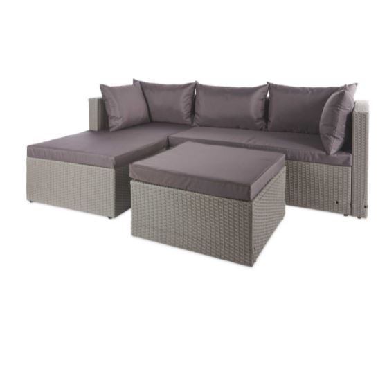 This three-seater rattan set is under £300, and if looked after correctly, could be a stylish and practical patio feature