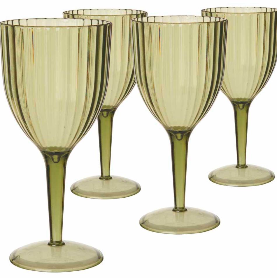 They may be plastic, but this set of glasses from Wilko, priced £9 for four, will add a touch of class to any garden party