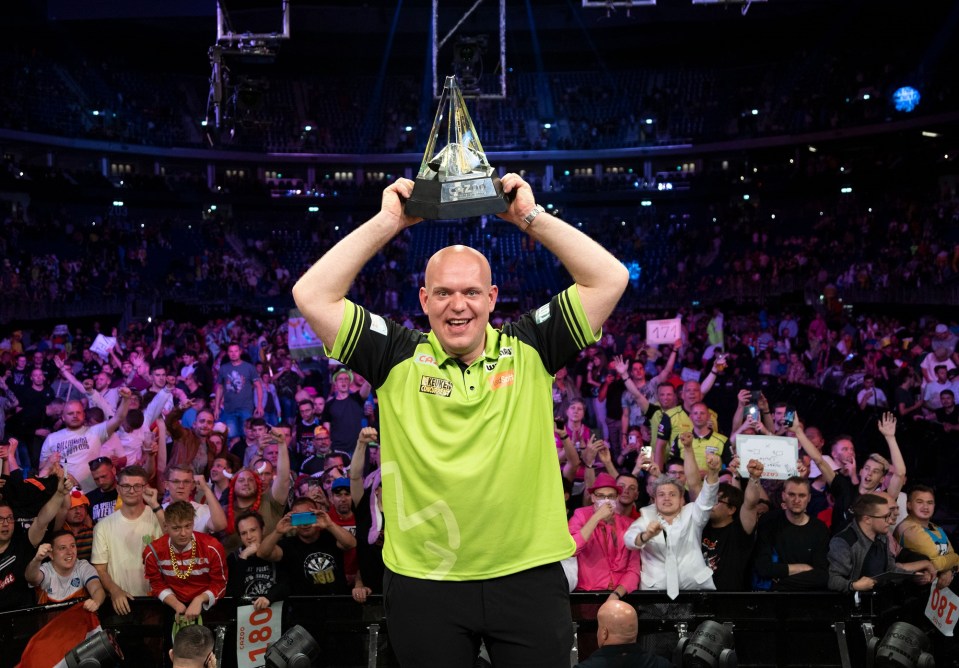 Van Gerwen took home £305k after his first major win in 18 months