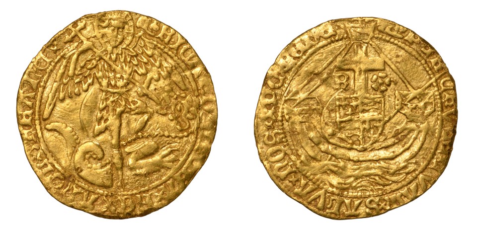 The Richard III Angle depicts St Michael slaying a dragon on the left, and shows Richard III's boarshead mint mark