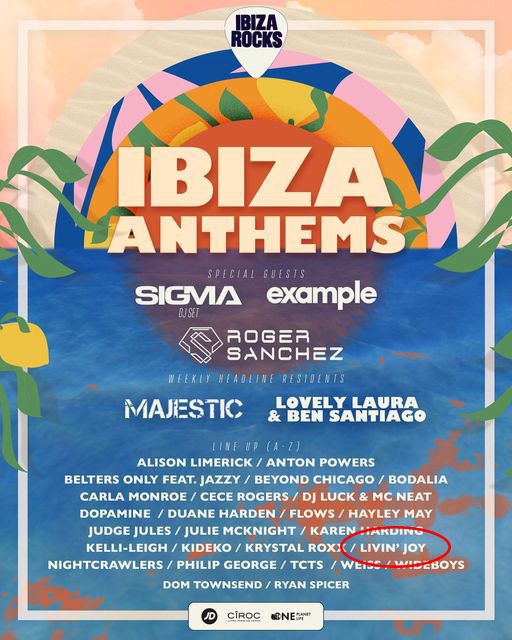 Luzhann shared this poster on her Facebook page claiming she's performing at festivals in Ibiza