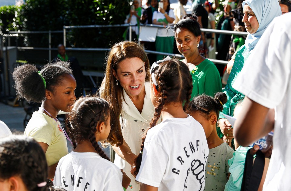 Kate met children affected by the harrowing disaster