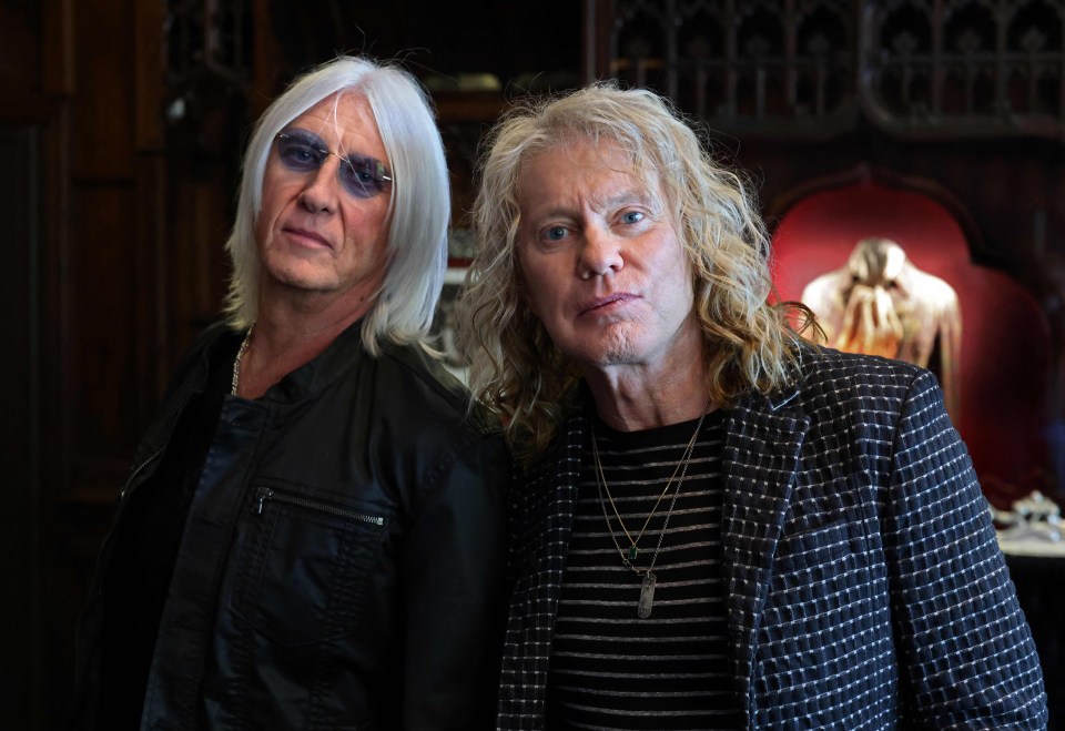 Rick Savage, right, says Def Leppard would love to play Glastonbury