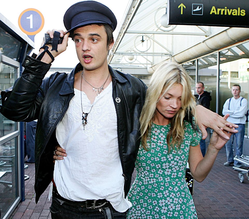 Kate with her ex and troubled rocker Pete Doherty in 2006