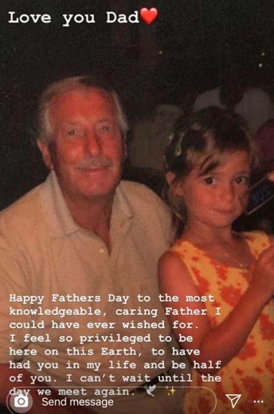 With her later father who tragically passed away