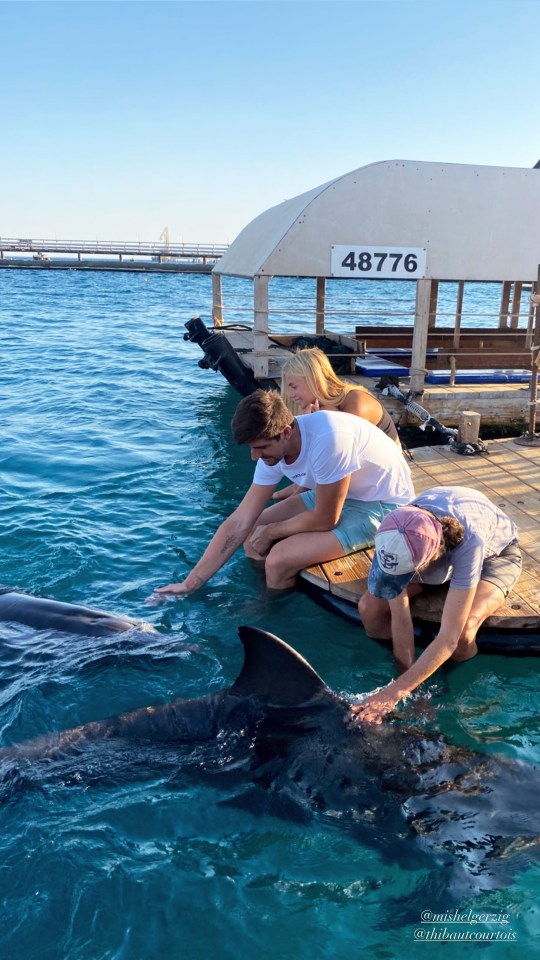 They appeared to be loving life as they enjoyed their post-engagement holiday