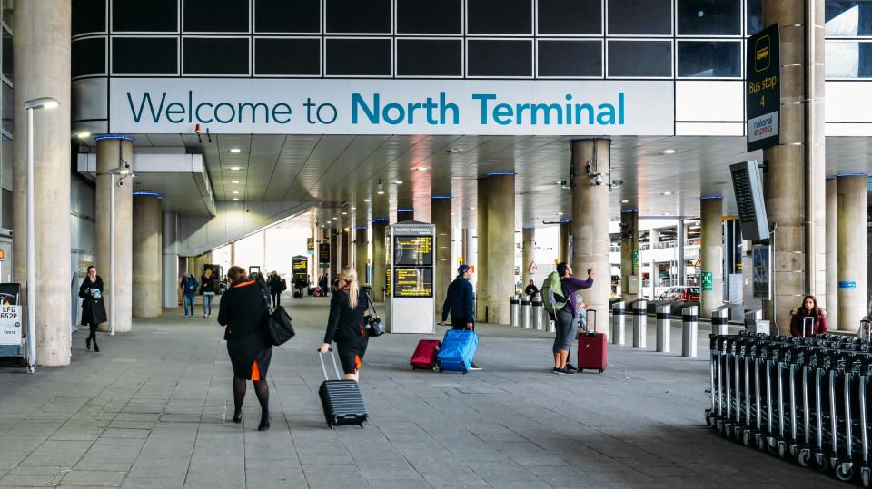 The tragedy happened after the man tried to make his own way through the packed North Terminal at Gatwick Airport